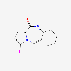 molecular formula C12H11IN2O B12934535 3-Iodo-6,7,8,9-tetrahydro-11H-benzo[e]pyrrolo[1,2-a][1,4]diazepin-11-one 