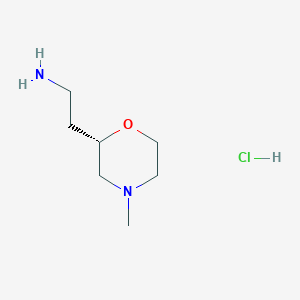 molecular formula C7H17ClN2O B12934544 (S)-2-(4-Methylmorpholin-2-yl)ethan-1-amine hydrochloride 