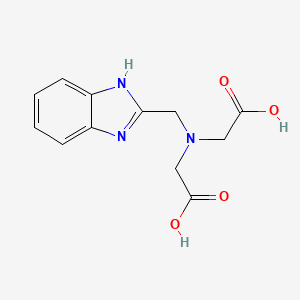 molecular formula C12H13N3O4 B12934552 2,2'-{[(1H-Benzimidazol-2-yl)methyl]azanediyl}diacetic acid CAS No. 89218-91-7