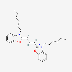 molecular formula C29H37N2O2+ B12934700 3,3'-Dihexyloxacarbocyanine 