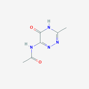 molecular formula C6H8N4O2 B12934704 N-(3-Methyl-5-oxo-2,5-dihydro-1,2,4-triazin-6-yl)acetamide CAS No. 89730-66-5