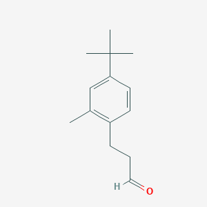 molecular formula C14H20O B12934731 4-(1,1-Dimethylethyl)-2-methyl-benzenepropanal 