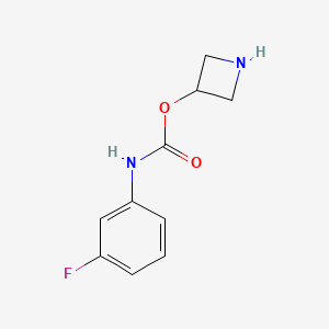 molecular formula C10H11FN2O2 B12934758 azetidin-3-yl N-(3-fluorophenyl)carbamate 