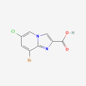 molecular formula C8H4BrClN2O2 B1293482 8-Bromo-6-chloroimidazo[1,2-a]pyridine-2-carboxylic acid CAS No. 1000017-98-0