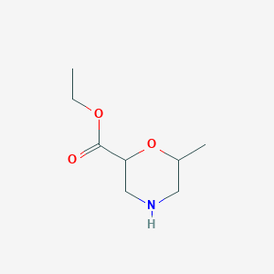 molecular formula C8H15NO3 B12934877 Ethyl 6-methylmorpholine-2-carboxylate 