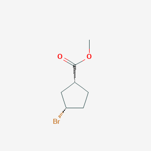 molecular formula C7H11BrO2 B12934930 Rel-methyl (1R,3S)-3-bromocyclopentane-1-carboxylate 