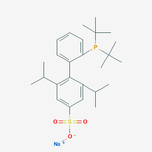 molecular formula C26H38NaO3PS B12934983 Sodium 2'-(di-tert-butylphosphino)-2,6-diisopropyl-[1,1'-biphenyl]-4-sulfonate 