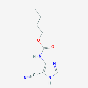 molecular formula C9H12N4O2 B12934998 Butyl (5-cyano-1H-imidazol-4-yl)carbamate CAS No. 53982-60-8