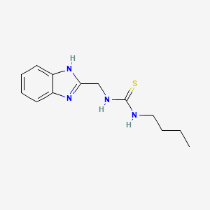 molecular formula C13H18N4S B12935010 N-[(1H-Benzimidazol-2-yl)methyl]-N'-butylthiourea CAS No. 77523-94-5