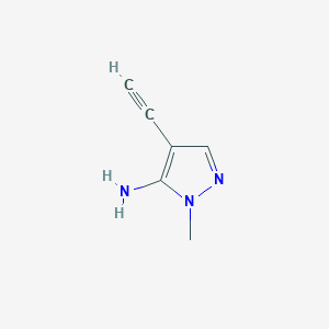 molecular formula C6H7N3 B12935014 4-Ethynyl-1-methyl-1H-pyrazol-5-amine 