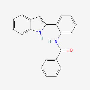 molecular formula C21H16N2O B12935024 N-(2-(1H-Indol-2-yl)phenyl)benzamide CAS No. 58995-87-2