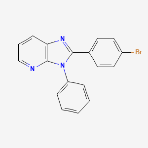 molecular formula C18H12BrN3 B12935085 2-(4-Bromophenyl)-3-phenyl-3H-imidazo[4,5-b]pyridine CAS No. 350025-74-0