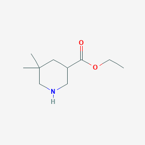molecular formula C10H19NO2 B12935093 Ethyl 5,5-dimethylpiperidine-3-carboxylate 