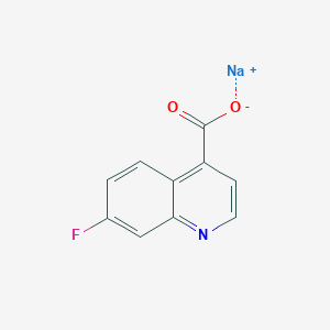 molecular formula C10H5FNNaO2 B12935101 Sodium 7-fluoroquinoline-4-carboxylate 