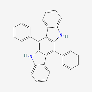 molecular formula C30H20N2 B12935109 6,12-Diphenyl-5,11-dihydroindolo[3,2-b]carbazole 