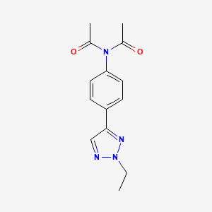 molecular formula C14H16N4O2 B12935132 N-Acetyl-N-(4-(2-ethyl-2H-1,2,3-triazol-4-yl)phenyl)acetamide CAS No. 89221-05-6