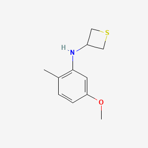 molecular formula C11H15NOS B12935148 N-(5-Methoxy-2-methylphenyl)thietan-3-amine 