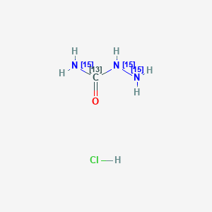 molecular formula CH6ClN3O B12935157 Semicarbazide hydrochloride-13C,15N3 