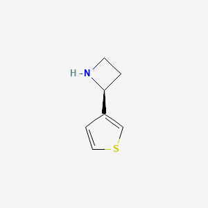 molecular formula C7H9NS B12935165 (S)-2-(Thiophen-3-yl)azetidine 