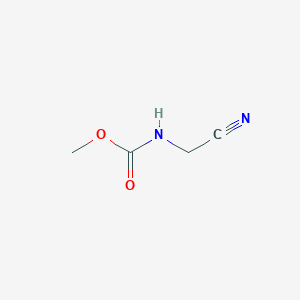 molecular formula C4H6N2O2 B12935171 Carbamic acid, (cyanomethyl)-, methyl ester CAS No. 142254-20-4