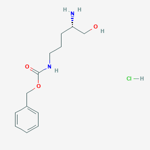molecular formula C13H21ClN2O3 B12935178 Benzyl (S)-(4-amino-5-hydroxypentyl)carbamate hydrochloride 