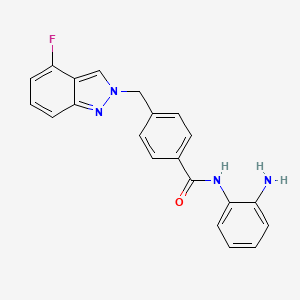 molecular formula C21H17FN4O B12935206 n-(2-Aminophenyl)-4-((4-fluoro-2h-indazol-2-yl)methyl)benzamide CAS No. 920315-08-8
