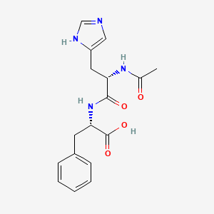 molecular formula C17H20N4O4 B12935239 N-Acetyl-L-histidyl-L-phenylalanine CAS No. 61389-32-0
