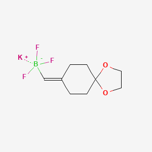 molecular formula C9H13BF3KO2 B12935247 Potassium ((1,4-dioxaspiro[4.5]decan-8-ylidene)methyl)trifluoroborate 