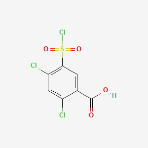 molecular formula C7H3Cl3O4S B1293534 2,4-dichloro-5-chlorosulfonyl-benzoic acid CAS No. 3740-18-9