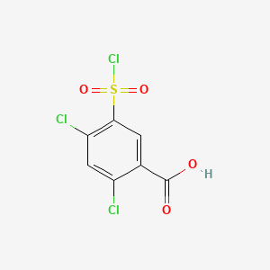 molecular formula C7H3Cl3O4S B1293534 2,4-Dichloro-5-(chlorosulphonyl)benzoic acid CAS No. 3740-18-9