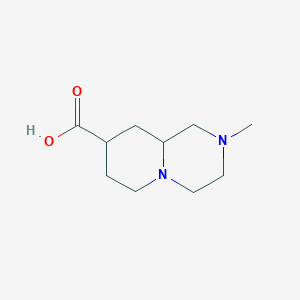 molecular formula C10H18N2O2 B12935376 2-Methyloctahydro-2H-pyrido[1,2-a]pyrazine-8-carboxylic acid 