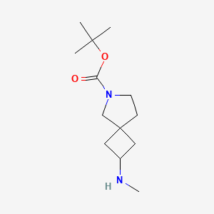 molecular formula C13H24N2O2 B12935486 tert-Butyl 2-(methylamino)-6-azaspiro[3.4]octane-6-carboxylate 