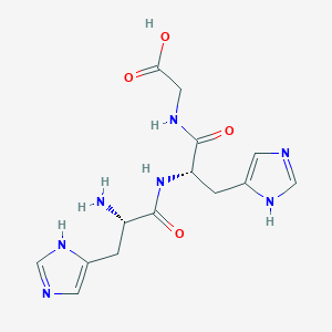 molecular formula C14H19N7O4 B12935494 His-His-Gly 