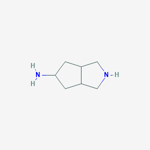 molecular formula C7H14N2 B12935499 Octahydrocyclopenta[c]pyrrol-5-amine 