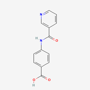 molecular formula C13H10N2O3 B1293551 苯甲酸，4-((3-吡啶基甲酰)氨基)- CAS No. 5768-40-1