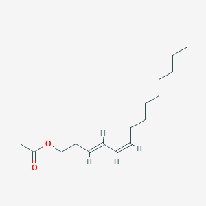 molecular formula C16H28O2 B12935513 3E,5Z-Tetradecadienyl acetate 