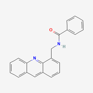 molecular formula C21H16N2O B12935518 Benzamide, N-(4-acridinylmethyl)- CAS No. 33258-96-7