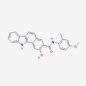 molecular formula C25H20N2O3 B1293555 11H-Benzo[a]carbazole-3-carboxamide, 2-hydroxy-N-(4-methoxy-2-methylphenyl)- CAS No. 5840-22-2