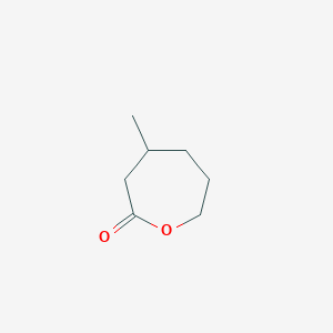 molecular formula C7H12O2 B12935551 2-Oxepanone, 4-methyl- CAS No. 2549-60-2