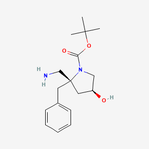 molecular formula C17H26N2O3 B12935589 tert-Butyl (2S,4S)-2-(aminomethyl)-2-benzyl-4-hydroxypyrrolidine-1-carboxylate 