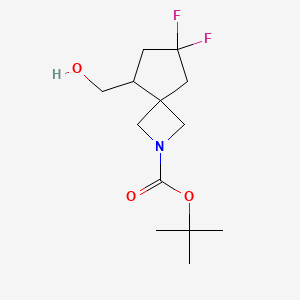 molecular formula C13H21F2NO3 B12935598 tert-Butyl 7,7-difluoro-5-(hydroxymethyl)-2-azaspiro[3.4]octane-2-carboxylate 
