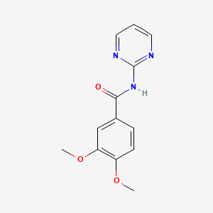 molecular formula C13H13N3O3 B12935609 3,4-dimethoxy-N-pyrimidin-2-ylbenzamide CAS No. 544433-38-7