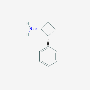 molecular formula C10H13N B12935627 (1R,2R)-2-Phenylcyclobutan-1-amine 
