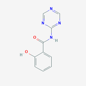 molecular formula C10H8N4O2 B12935745 2-Hydroxy-N-(1,3,5-triazin-2-yl)benzamide CAS No. 61745-73-1