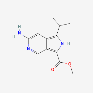 molecular formula C12H15N3O2 B12935773 Methyl 6-amino-1-isopropyl-2H-pyrrolo[3,4-c]pyridine-3-carboxylate 