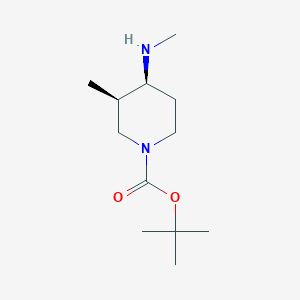molecular formula C12H24N2O2 B12935780 tert-Butyl (3R,4S)-3-methyl-4-(methylamino)piperidine-1-carboxylate 