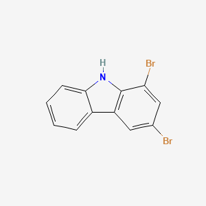 molecular formula C12H7Br2N B12935797 1,3-Dibromo-9H-carbazole 