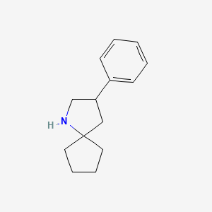 molecular formula C14H19N B12935831 3-Phenyl-1-azaspiro[4.4]nonane 