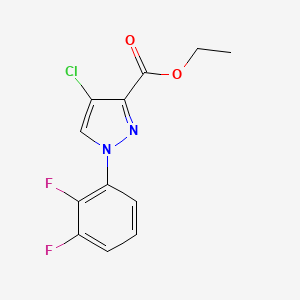 molecular formula C12H9ClF2N2O2 B12935833 Ethyl 4-chloro-1-(2,3-difluorophenyl)-1H-pyrazole-3-carboxylate 