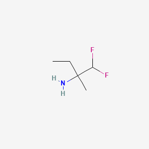 molecular formula C5H11F2N B12935845 1,1-Difluoro-2-methylbutan-2-amine 